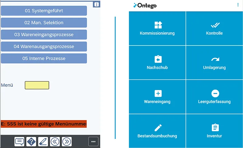 Mobile Lösungen mit SAP EWM RF-Dialog vs. Drittanbieter-Client am Beispiel Ontego